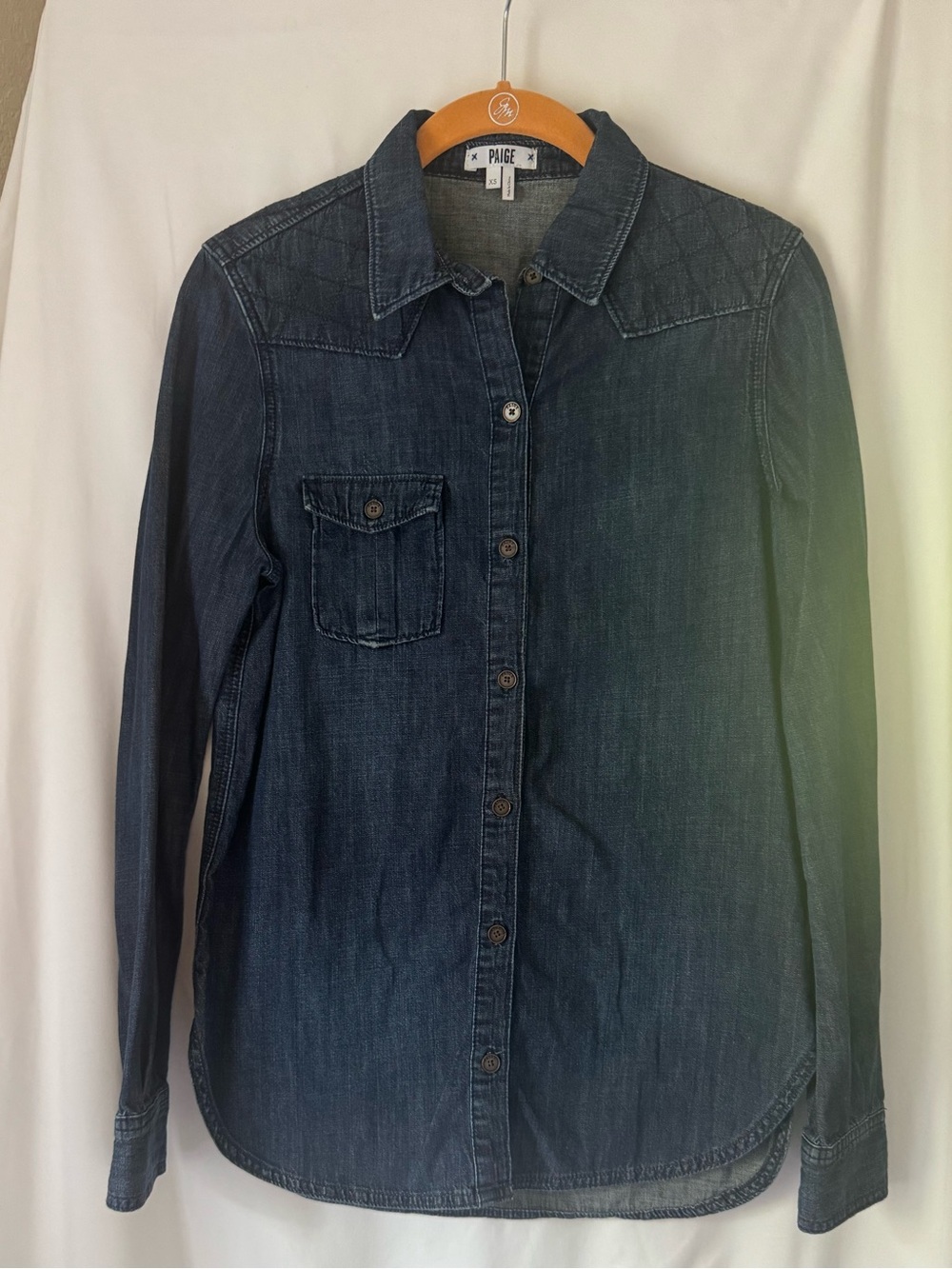 Paige Button-Down Denim Shirt